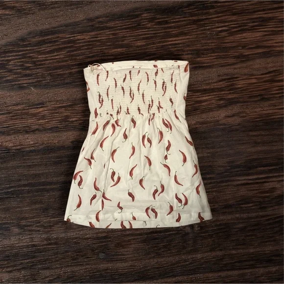 Jessica Simpson Cream Dress with Red Chili Pepper Print - Picture 3 of 3